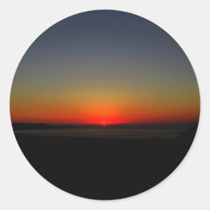 Zonnetijd in het water ronde sticker