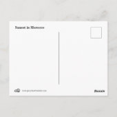 Zonnetijd in Marokko Briefkaart (Achterkant)