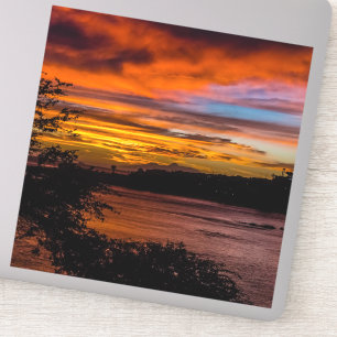 Zonnetijd in Praia, Kaapverdië Sticker