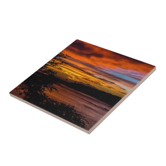 Zonnetijd in Praia, Kaapverdië Tegeltje (Zijkant)