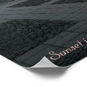 Zonnetijd in regen in Stockholm City Hall 1, Suns. Poster (Hoek)