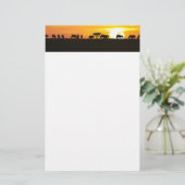 Zonnetijd in Serengeti Briefpapier (Staand voorkant)