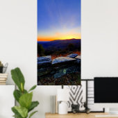 Zonnetijd op de blauwe parkeerplaats poster (Thuiskantoor)