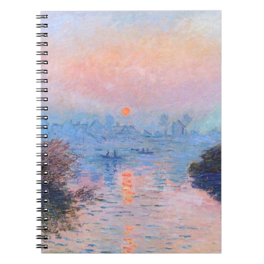 Zonnetijd op de Seine Claude Monet Notitieboek (Voorkant)