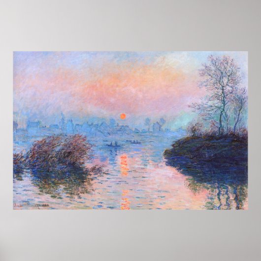Zonnetijd op de Seine Claude Monet Poster (Voorkant)