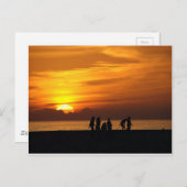 Zonnetijd op de strand briefkaart (Voorkant / Achterkant)