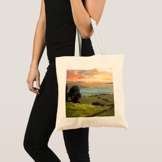 Zonnetijd op het Boerderij Tote Bag (Voorkant (product))
