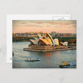 Zonnetijd op het Opera House in Sydney - Australië Briefkaart (Voorkant / Achterkant)