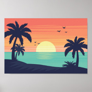 Zonnetijd op het Poster van de Oceaan