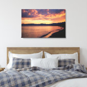 Zonnetijd op het strand canvas afdruk (Insitu (Slaapkamer))
