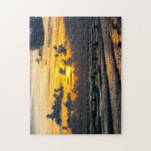 Zonnetijd op het strand legpuzzel (Verticaal)