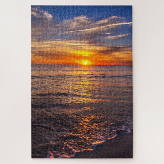 Zonnetijd op het strand legpuzzel (Verticaal)