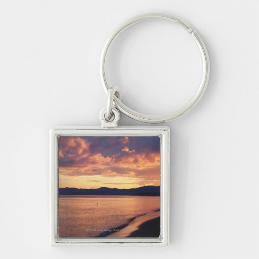 Zonnetijd op het strand sleutelhanger (Voorkant)