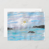 Zonnetijd op het water feestdagenkaart (Voorkant / Achterkant)