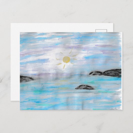 Zonnetijd op het water feestdagenkaart (Voorkant / Achterkant)