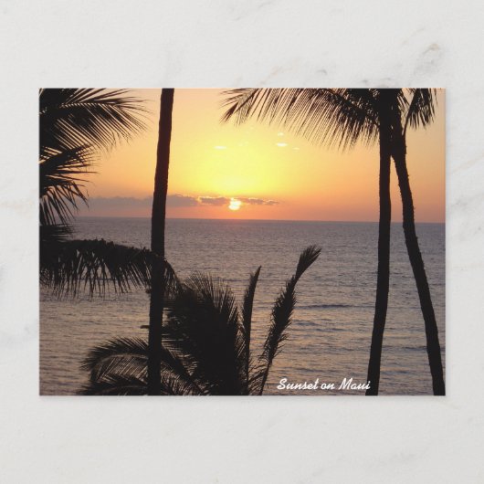 Zonnetijd op Maui Briefkaart (Voorkant)