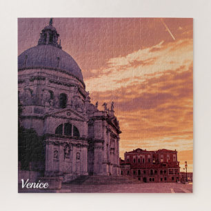 Zonnetijd over de Basilica in Venetië Legpuzzel