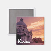 Zonnetijd over de Basilica in Venetië Magneet (Voorkant / Achterkant)