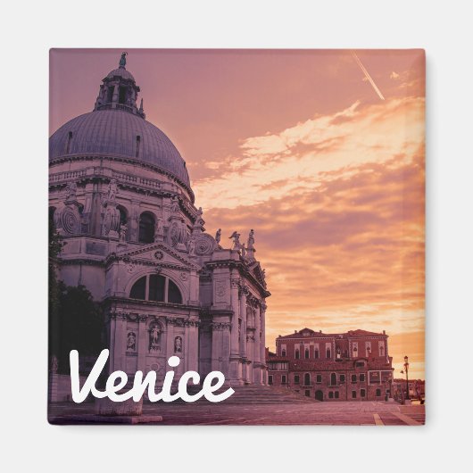 Zonnetijd over de Basilica in Venetië Magneet (Voorkant)