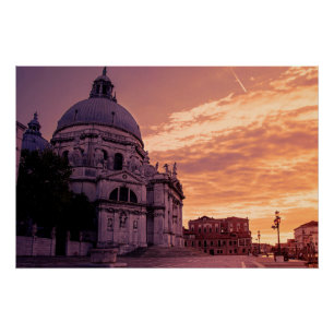 Zonnetijd over de Basilica in Venetië Perfect Poster
