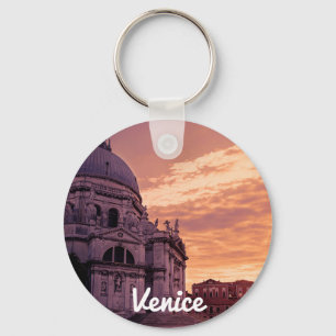 Zonnetijd over de Basilica in Venetië Sleutelhanger