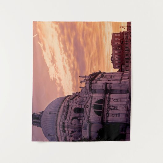 Zonnetijd over de Basilica in Venetië Wandkleed (Voorkant)