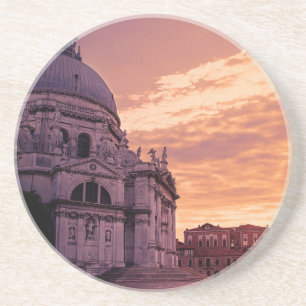 Zonnetijd over de Basilica in Venetië Zandsteen Onderzetter