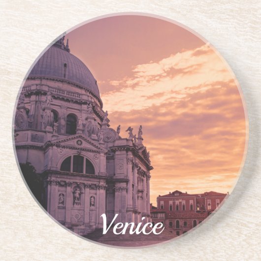 Zonnetijd over de Basilica in Venetië Zandsteen Onderzetter (Voorkant)