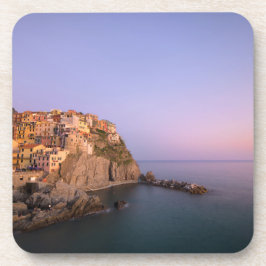 Zonnetijd over het dorp Manarola in Cinque Terre Bier Onderzetter