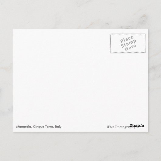 Zonnetijd over het dorp Manarola in Cinque Terre Briefkaart (Achterkant)