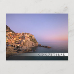 Zonnetijd over het dorp Manarola in Cinque Terre Briefkaart
