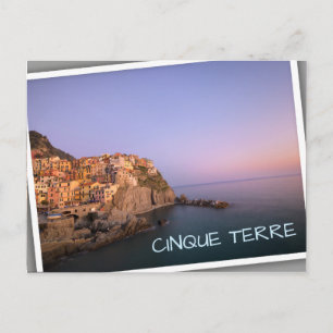 Zonnetijd over het dorp Manarola in Cinque Terre Briefkaart