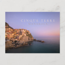 Zonnetijd over het dorp Manarola in Cinque Terre Briefkaart