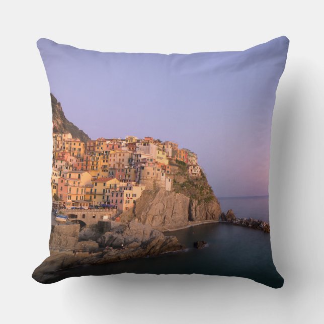 Zonnetijd over het dorp Manarola in Cinque Terre Kussen (Voorkant)