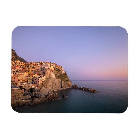Zonnetijd over het dorp Manarola in Cinque Terre Magneet (Horizontaal)