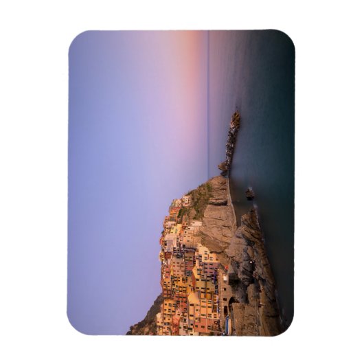 Zonnetijd over het dorp Manarola in Cinque Terre Magneet (Verticaal)