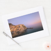 Zonnetijd over het dorp Manarola in Cinque Terre Rechthoekige Sticker (Envelop)