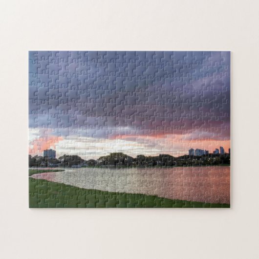 Zonnetijd over het park legpuzzel (Horizontaal)