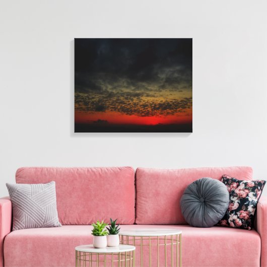 Zonnetijd voor het Storm Canvas Afdruk (Insitu (Woonkamer))