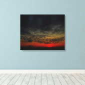 Zonnetijd voor het Storm Canvas Afdruk (Insitu (Houten vloer))