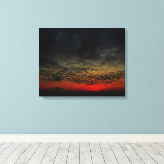 Zonnetijd voor het Storm Canvas Afdruk (Insitu (Houten vloer))