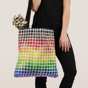 Zonnetje Boho Plaid Kleurrijke Homoseksuele Regenb Draagtas