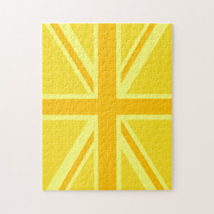 Zonnetje Geel Union Jack Britse Vlag Decoratie Legpuzzel