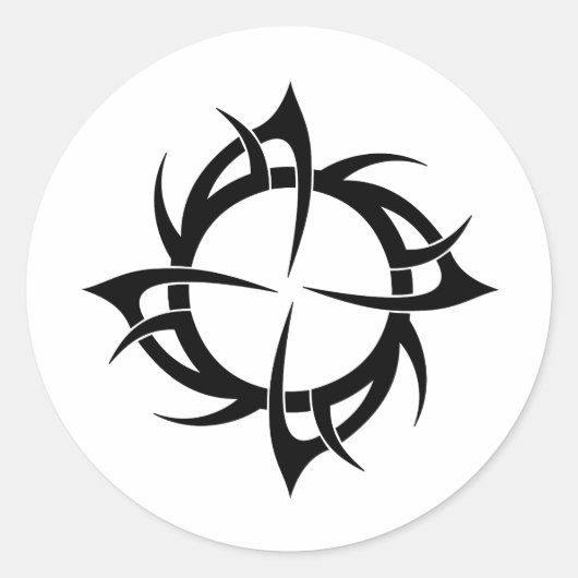 zonnetje ronde sticker (Voorkant)