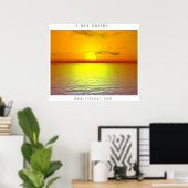 Zonneuur van het Zee Poster (Thuiskantoor)
