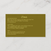 Zonneuwen en bloemen: Gele Waterverf Floral RSVP Informatiekaartje (Achterkant)