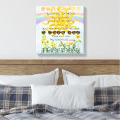 Zonneuwen en regenbogen canvas afdruk (Insitu (Slaapkamer))