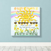 Zonneuwen en regenbogen canvas afdruk (Insitu (Houten vloer))