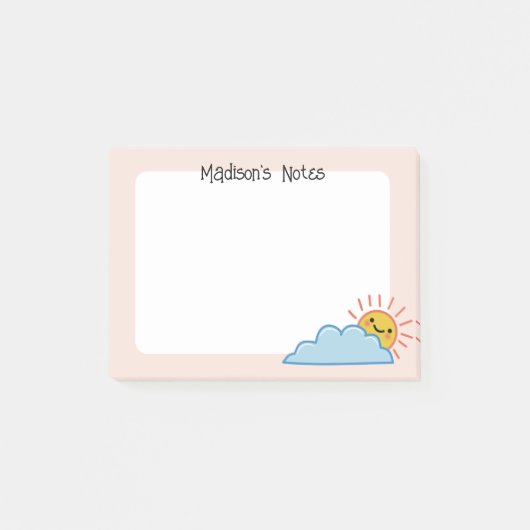 Zonneuwen en wolken op maat post-it® notes (Voorkant)