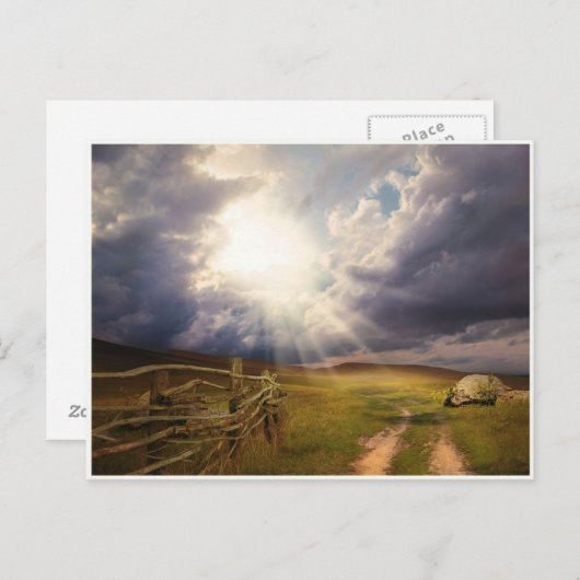 Zonneuwen, weiden en oude Briefkaarten van de Hout (Voorkant / Achterkant)